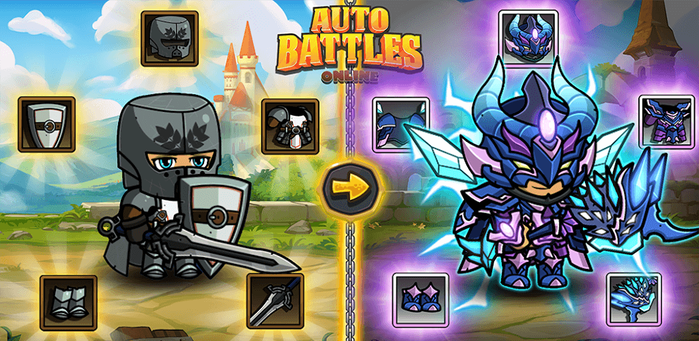 Cover Image of Auto Battles Online v2411 MOD APK (Damage, Defense, Attack Speed)