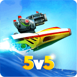 Cover Image of Battle Bay v4.9.8 MOD APK + OBB (No Bullets Cool Down)