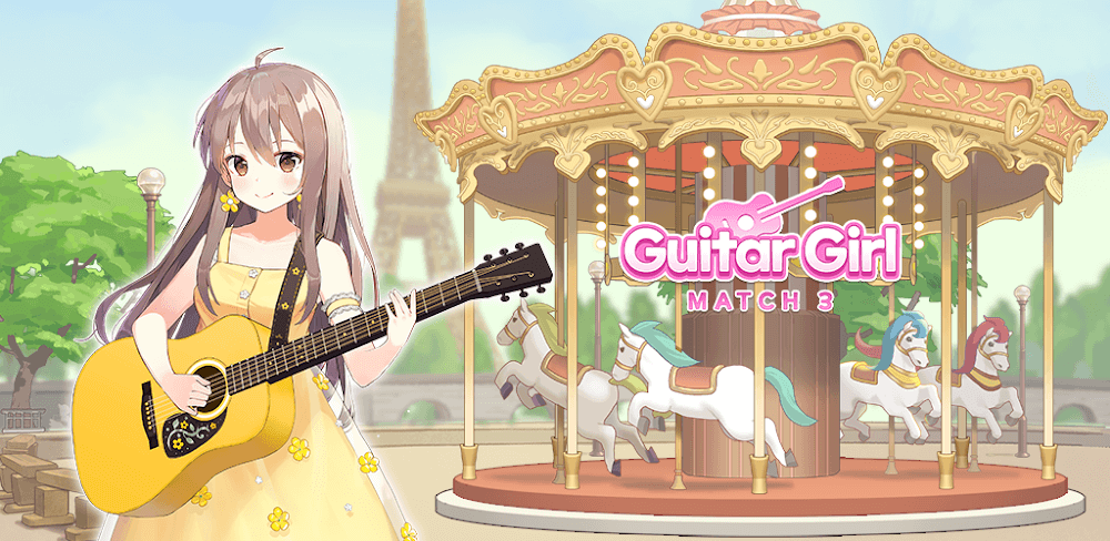 Cover Image of Guitar Girl Match 3 v1.2.11 MOD APK (Unlimited Money)