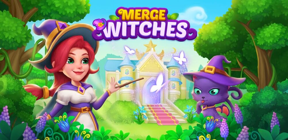 Cover Image of Merge Witches v5.4.0 MOD APK (Unlimited Diamond, Premium Lands)